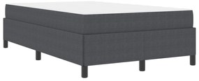 vidaXL Estrutura da Cama com colchão Cinza Escuro 120 x 200 cm tecido
