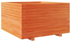 Vaso/floreira de jardim 70x70x49,5 cm pinho maciço castanho mel