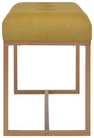 Banco 80 cm veludo mostarda