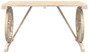 5 pcs conjunto de jantar p/ jardim madeira de abeto maciça