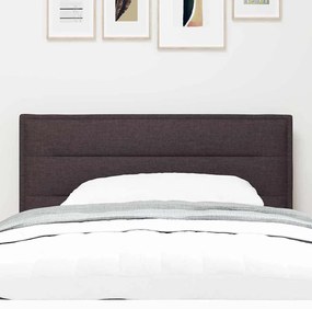 Cabeceira vidaXL Design Linhas Castanho 90 cm Tecido