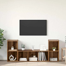 Conjunto de Estantes para TV 3 pcs Castanho 107 x 35 x 37 cm