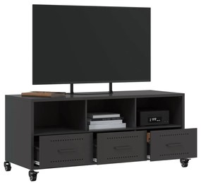 Móvel de TV 100,5x39x43,5 cm aço preto