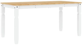 Mesa de jantar Corona 160x80x75 cm madeira pinho maciça branco