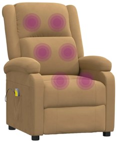 Poltrona de massagens veludo castanho