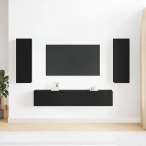 Conjunto de armário de TV vidaXL 4 peças montado na parede Carvalho pr