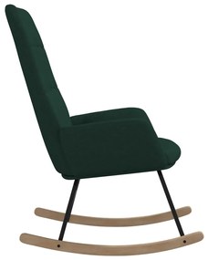 Cadeira de baloiço tecido verde-escuro