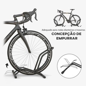 Estacionamento para Bicicletas Suporte para Bicicletas de Aço para Interior e Exterior 59x41x38 cm Preto