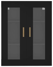 Armário de parede suspenso 69,5x34x90 cm preto