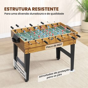 Mesa Multijogos 13 em 1 Mesa de Jogo com Matraquilho Bilhar Ping-Pong Hóquei Xadrez Damas Backgammon e Acessórios 121x109x80 cm Madeira e Preto