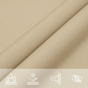 Para-sol estilo vela 7x5x5 m oxford 100% poliéster bege