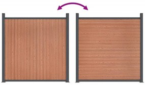 Painel de vedação 526x186 cm WPC castanho