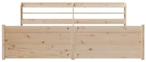 Estrutura de cama com cabeceira 180x200 cm pinho maciço
