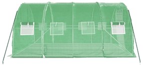 Estufa com estrutura de aço 12 m² 4x3x2 m verde