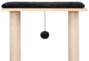 Árvore para gatos c/ tapete arranhador sisal 129 cm