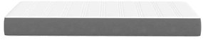 Colchão Pocket Spring vidaXL Cinza Claro Médio 90x190x20 cm Tecido