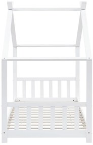 Estrutura de cama para crianças 90x200 cm pinho maciço branco