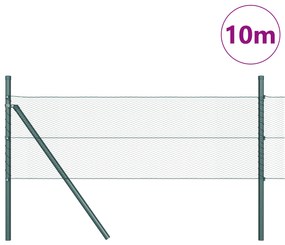 Cerca Hexagonal vidaXL Verde 0.4x10 m Aço