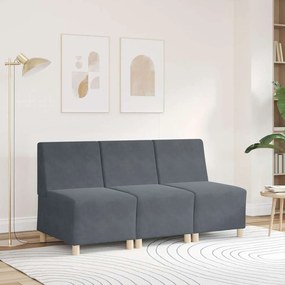 Poltrona sem braços 55 cm veludo verde-escuro