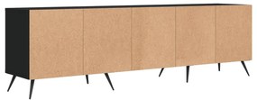 Móvel de TV 150x30x44,5 cm derivados de madeira preto