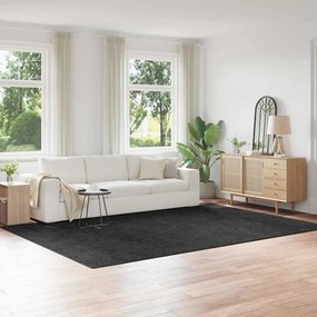 Tapete Shaggy vidaXL com Base de Látex Cinza Escuro 240x340 cm