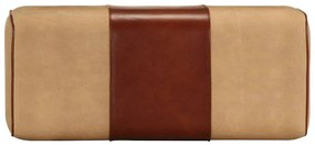 Boque de ginásio 58 cm couro genuíno castanho/mangueira maciça
