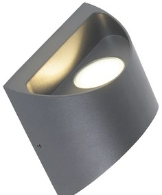 Candeeiro de parede moderno para exterior cinza escuro incl. LED IP54 - Mal Moderno