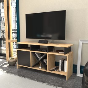 Móvel para TV Auburn – Carvalho Antracite – 120 cm x 29,9 cm x 60,6 cm