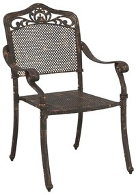 cadeiras de jardim vidaXL 2 pcs em alumínio fundido bronze