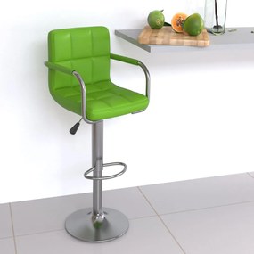 vidaXL Banco de bar couro artificial verde