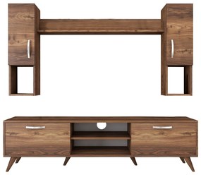 Conjunto de Móvel de TV "Askel" M3 – Design Moderno em Nogueira