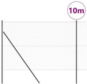 Cerca Hexagonal Cinza 1,6x10 m Aço