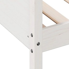 Sofá-cama sem colchão 90x190 cm madeira de pinho maciça branco