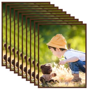 vidaXL Molduras para parede ou mesa 10 pcs 20x25 cm MDF cor bronze
