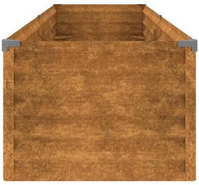 Canteiro elevado de jardim 194x50x36 cm aço corten