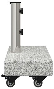 Base de Parasol com Rodas para Postes de Ø38/48mm Cinza Granito 25 kg