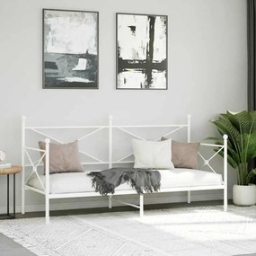 Cama de Dia sem Colchão 80x200 cm aço branco