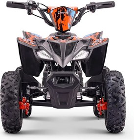 MINI MOTO 4 PARA CRIANÇAS 800W Ratte COM LIMITADOR 3 Posições Laranja