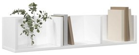 Armários de parede 2 pcs 75x18x16,5 cm derivados madeira branco