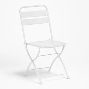 Pack De 2 Cadeiras De Jantar Dobráveis Em Aço Janti Branco - Sklum