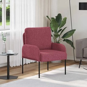 vidaXL Sofás com almofada 55cm Vinho Vermelho Contraplacado