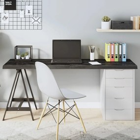 vidaXL Tampo de mesa 160x60x(2-4) cm carvalho tratado castanho-escuro