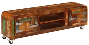 Móvel de TV 120x30x36 cm madeira recuperada maciça