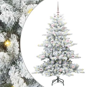 vidaXL Árvore de Natal Articulada Artificial Branco 150 cm PVC e Aço