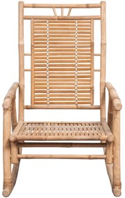 Cadeira de baloiço com almofadão bambu
