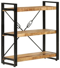 vidaXL Estante c/ 3 prateleiras 77x30x80 cm mangueira maciça/ferro