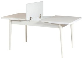 Conjunto de Mesa de Jantar Extensível e Cadeiras Vina – Branco Pedra –