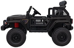 Jipe elétrico para Crianças OFF-ROAD 3.0 12V 4x4 Rodas Espuma EVA, Assento couro ecológico Preto