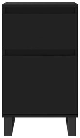 Aparadores 2 pcs 40x35x70 cm derivados de madeira preto