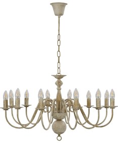 Lustre antigo de 12 lâmpadas E14 branco